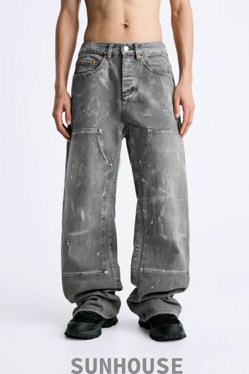 Metalliccoating pant