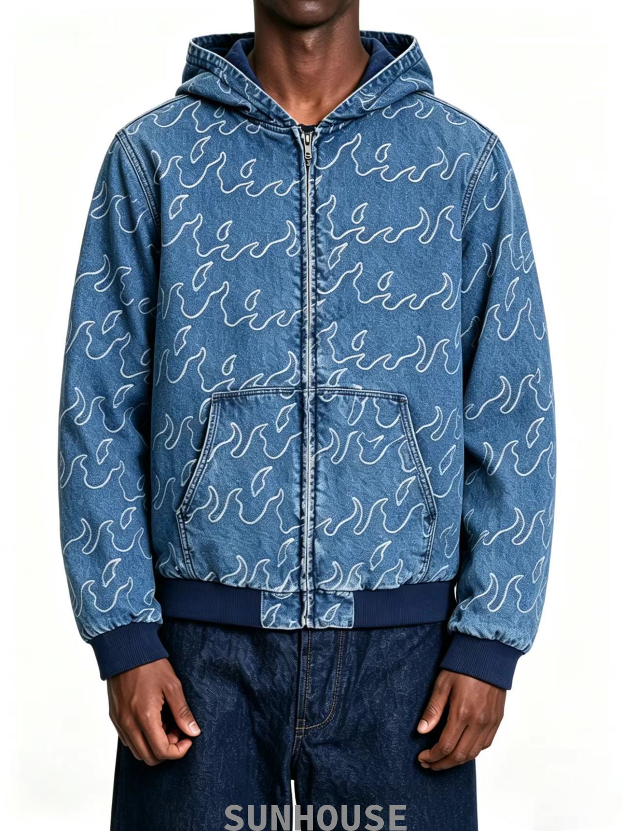 Jaquard denim jacket