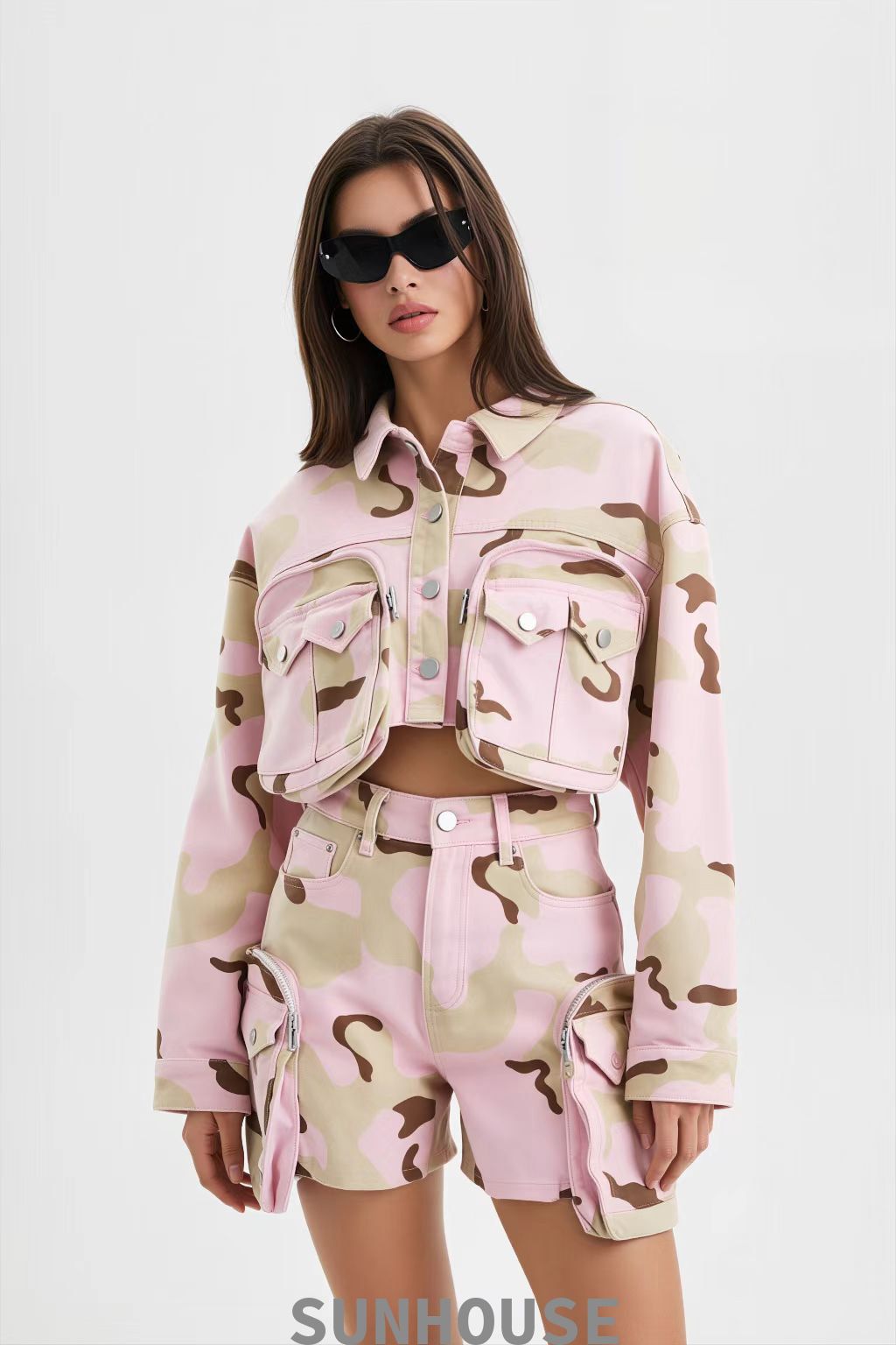 Pink camouflage set