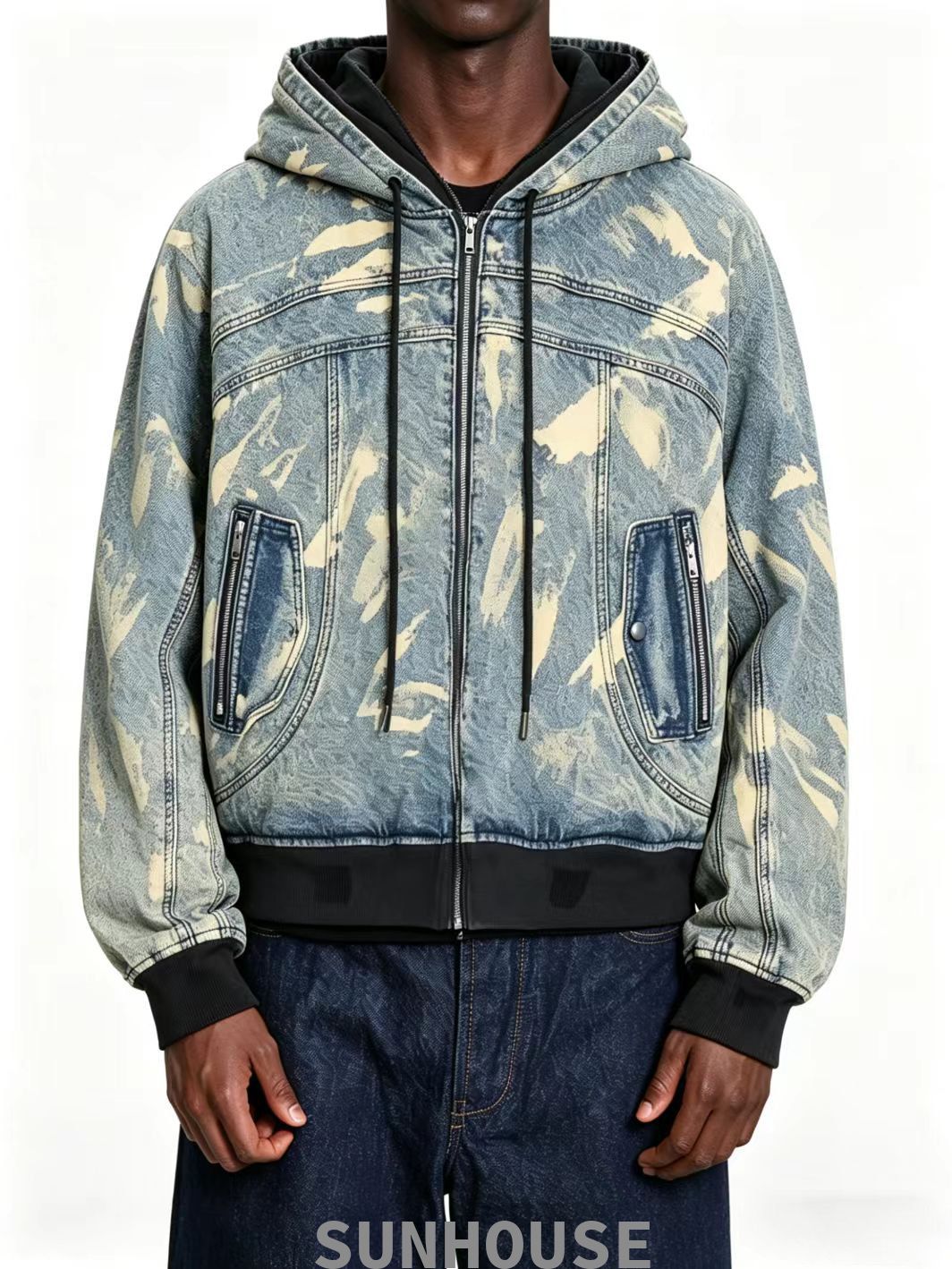 hoody denim jacket