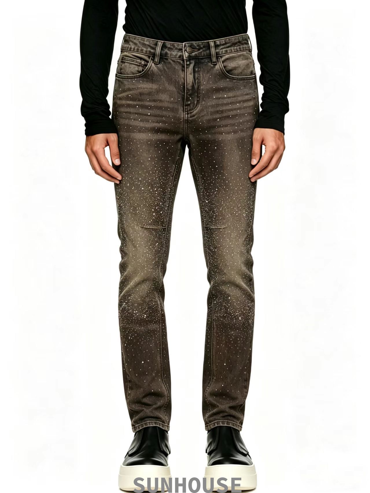 Rhinestone skinny jeans
