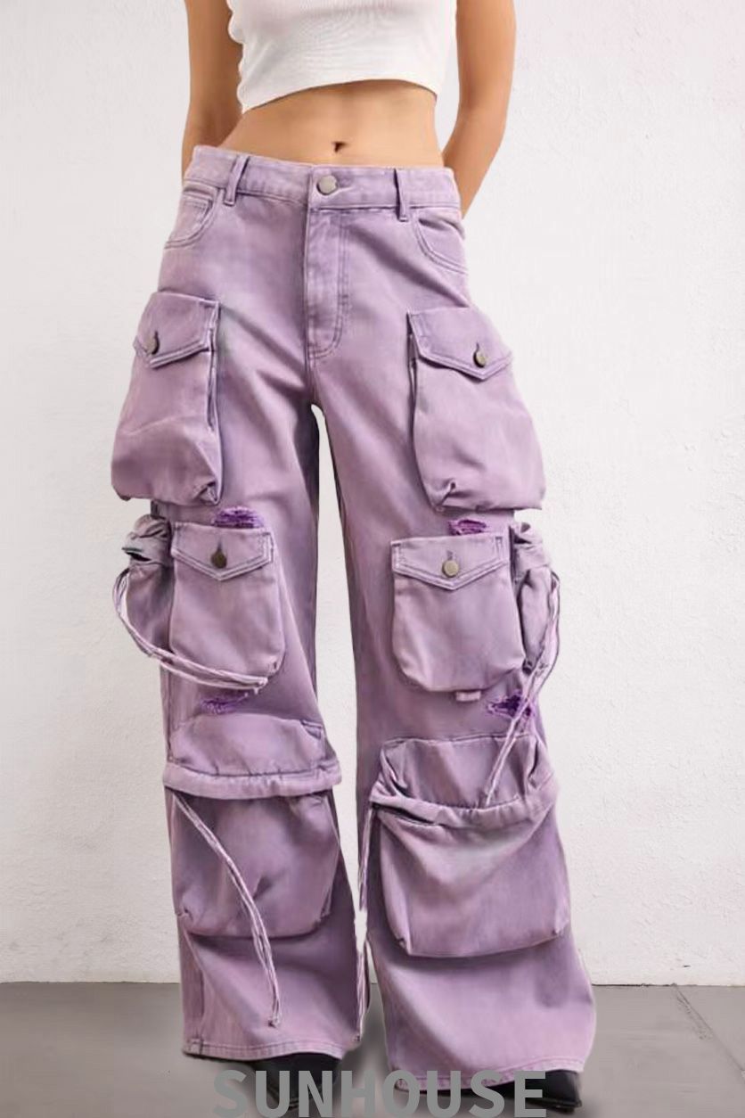 Lilac cargo pants