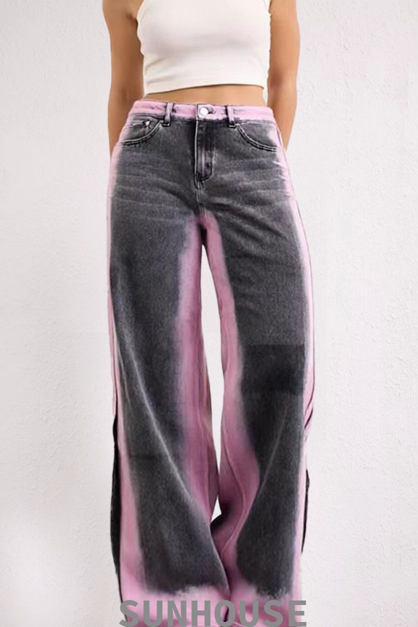 Pink washed denim