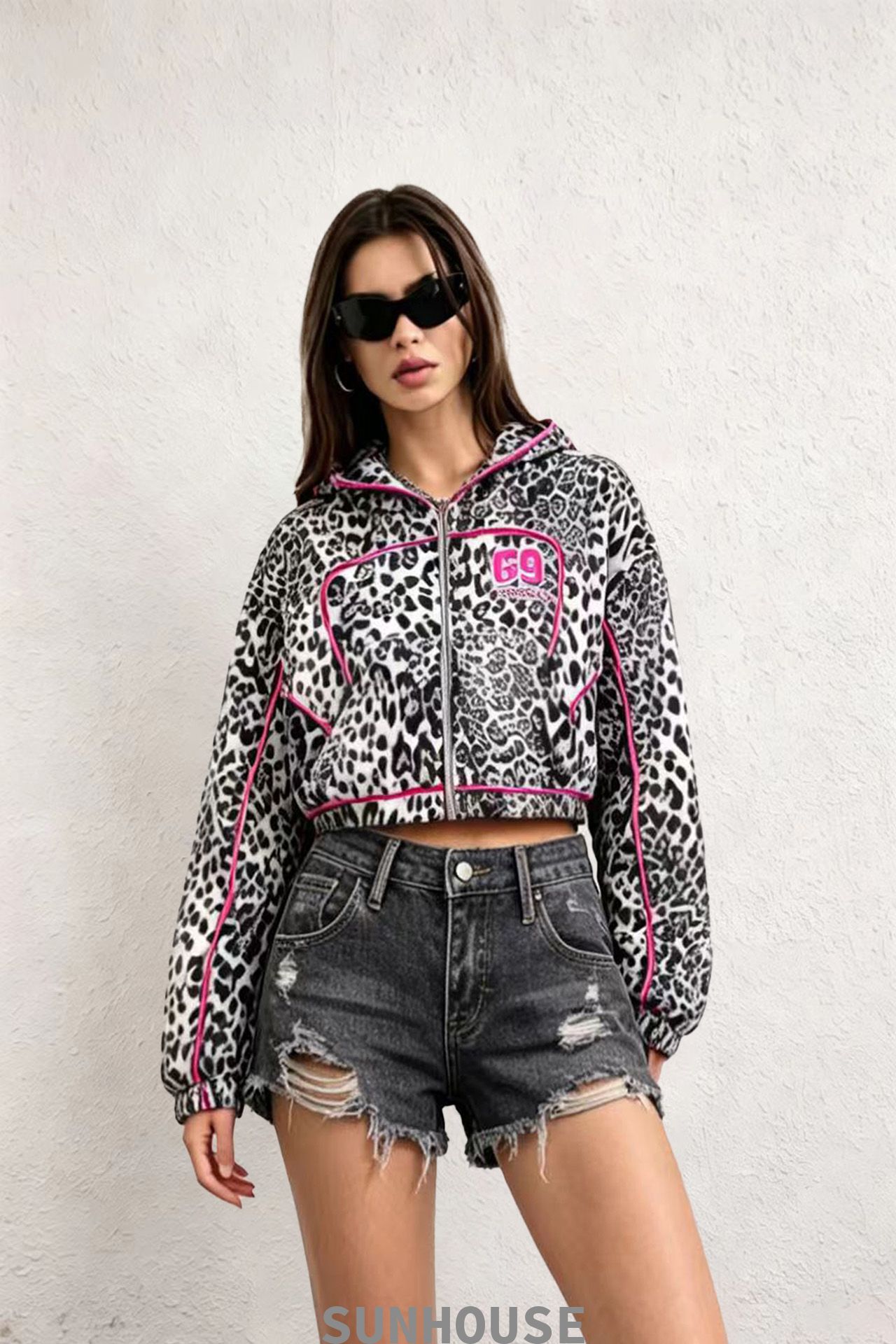 Leopard print hoodie