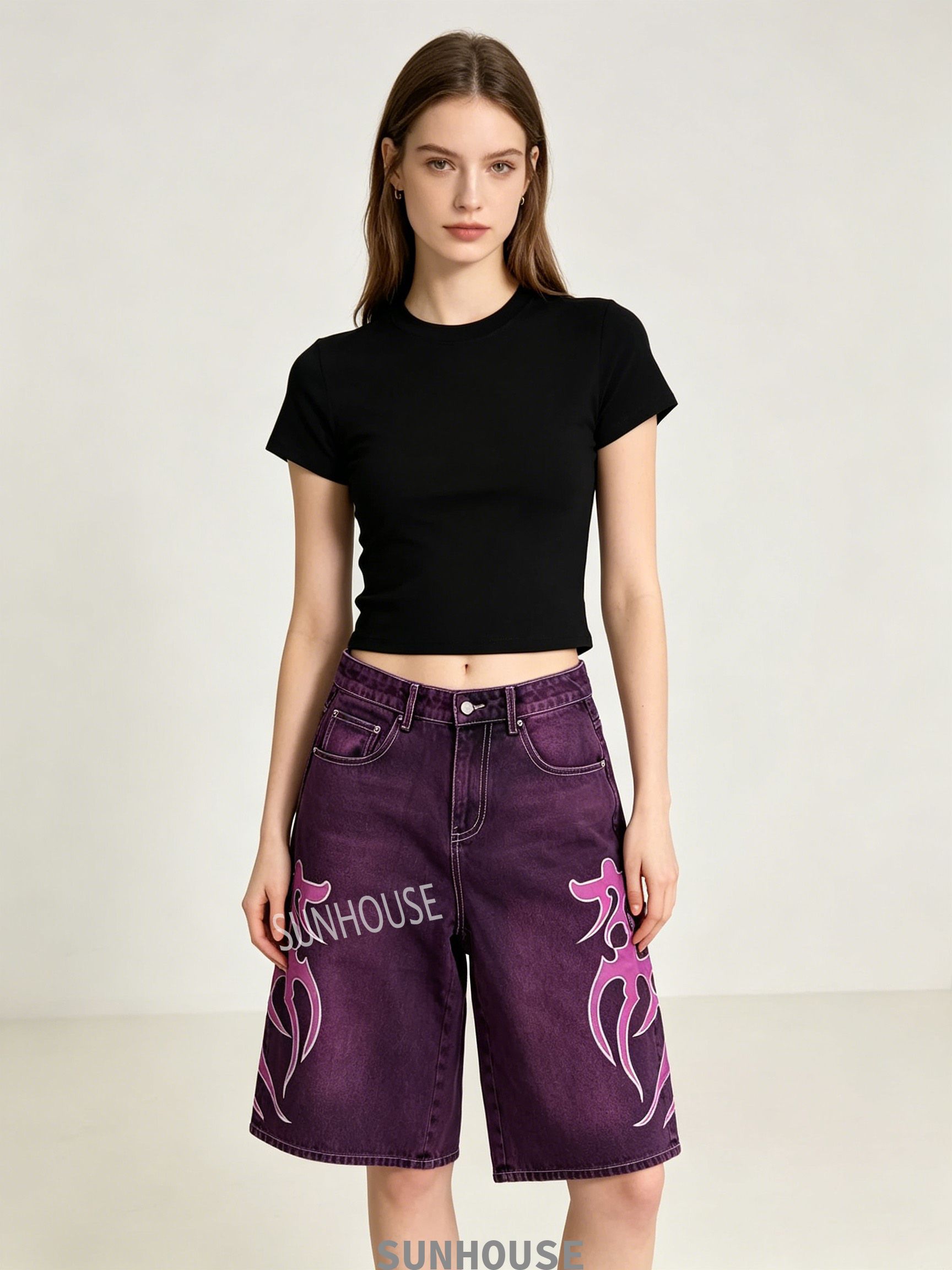 unique purple shorts
