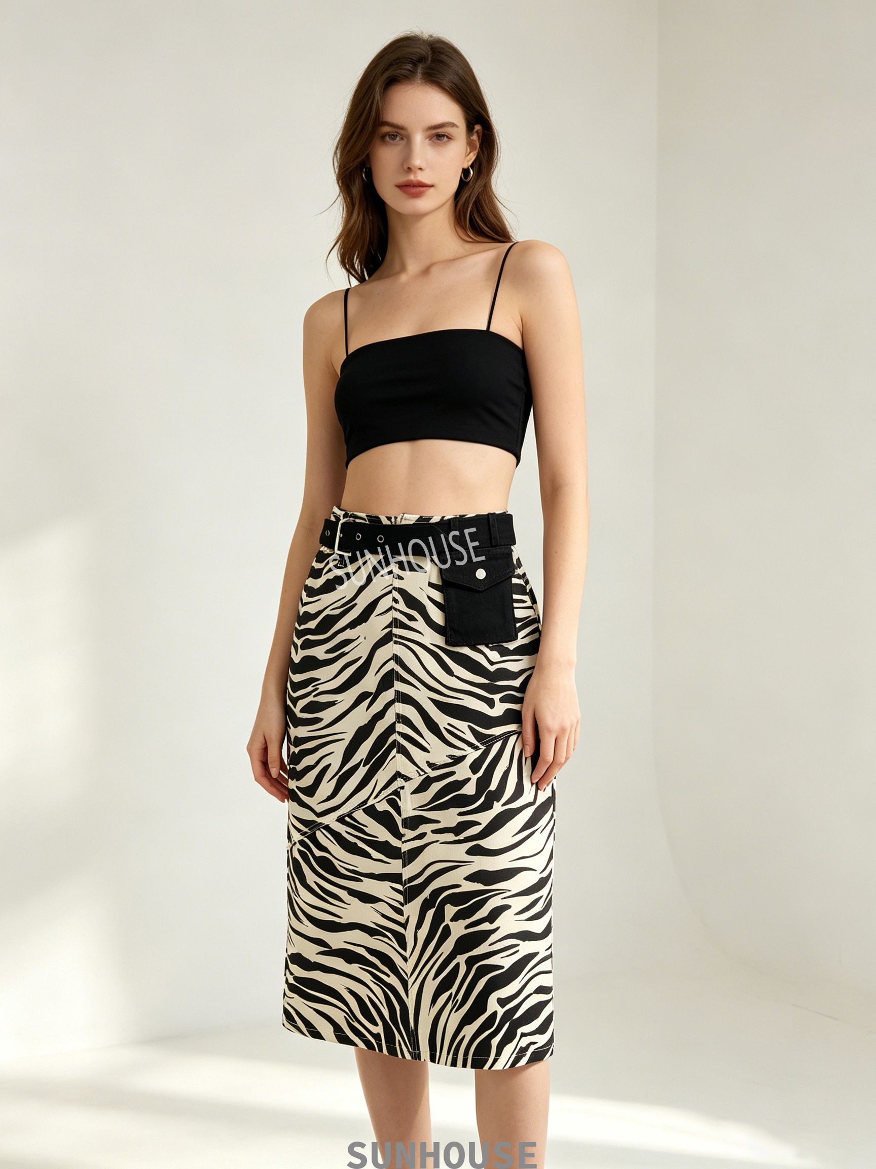 zebra print long dress