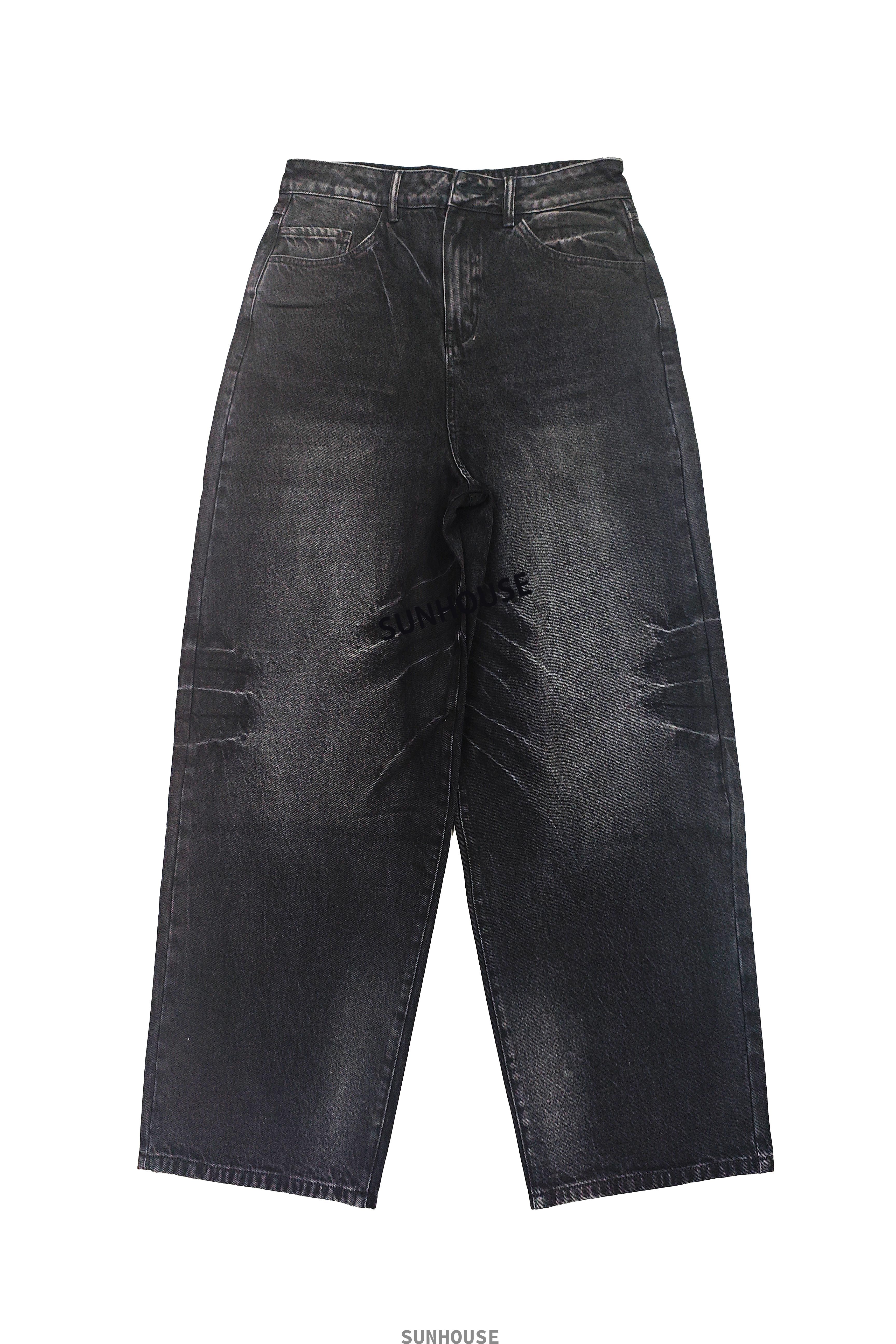 Black washed jeans