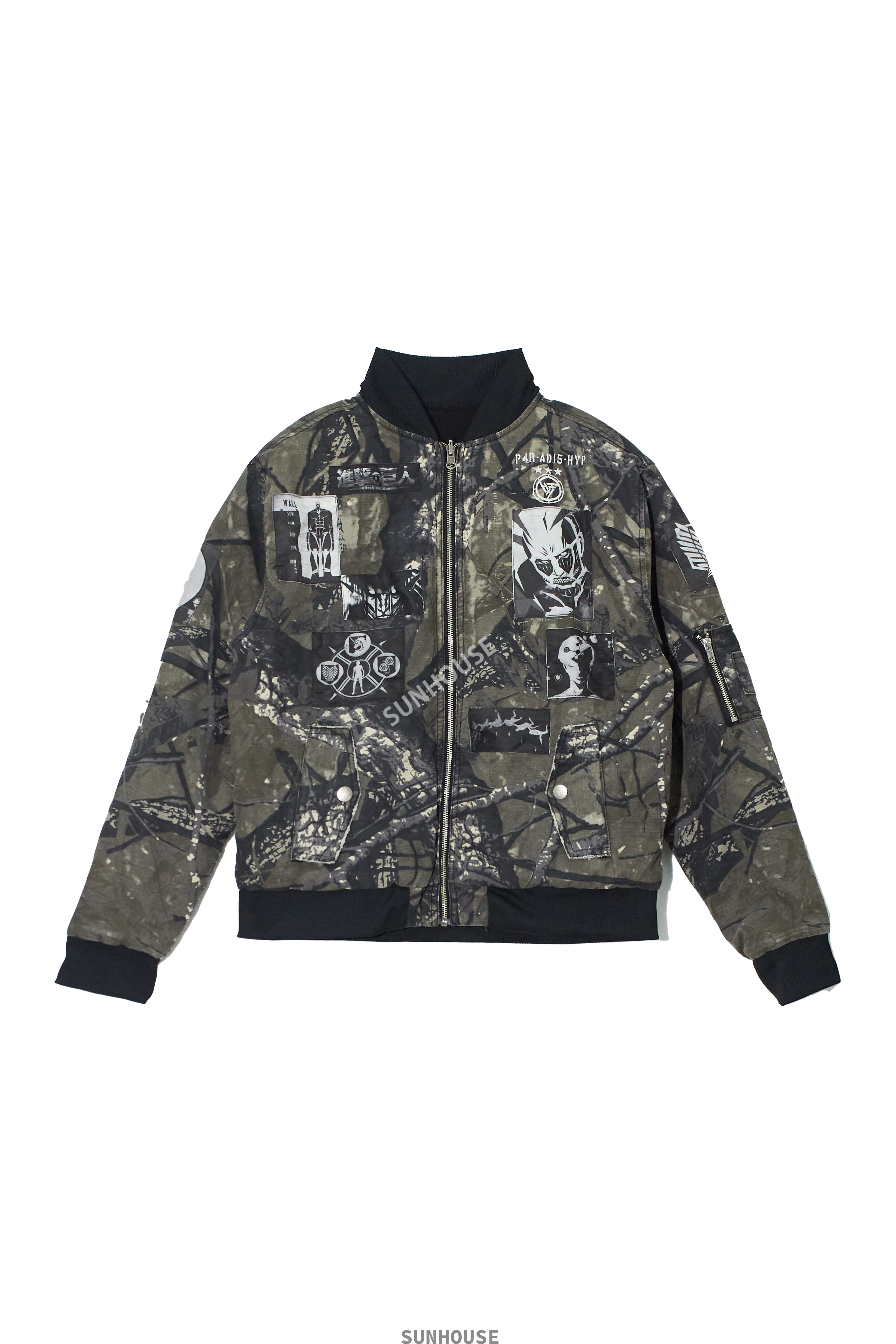 Camoflauge baseball jacket