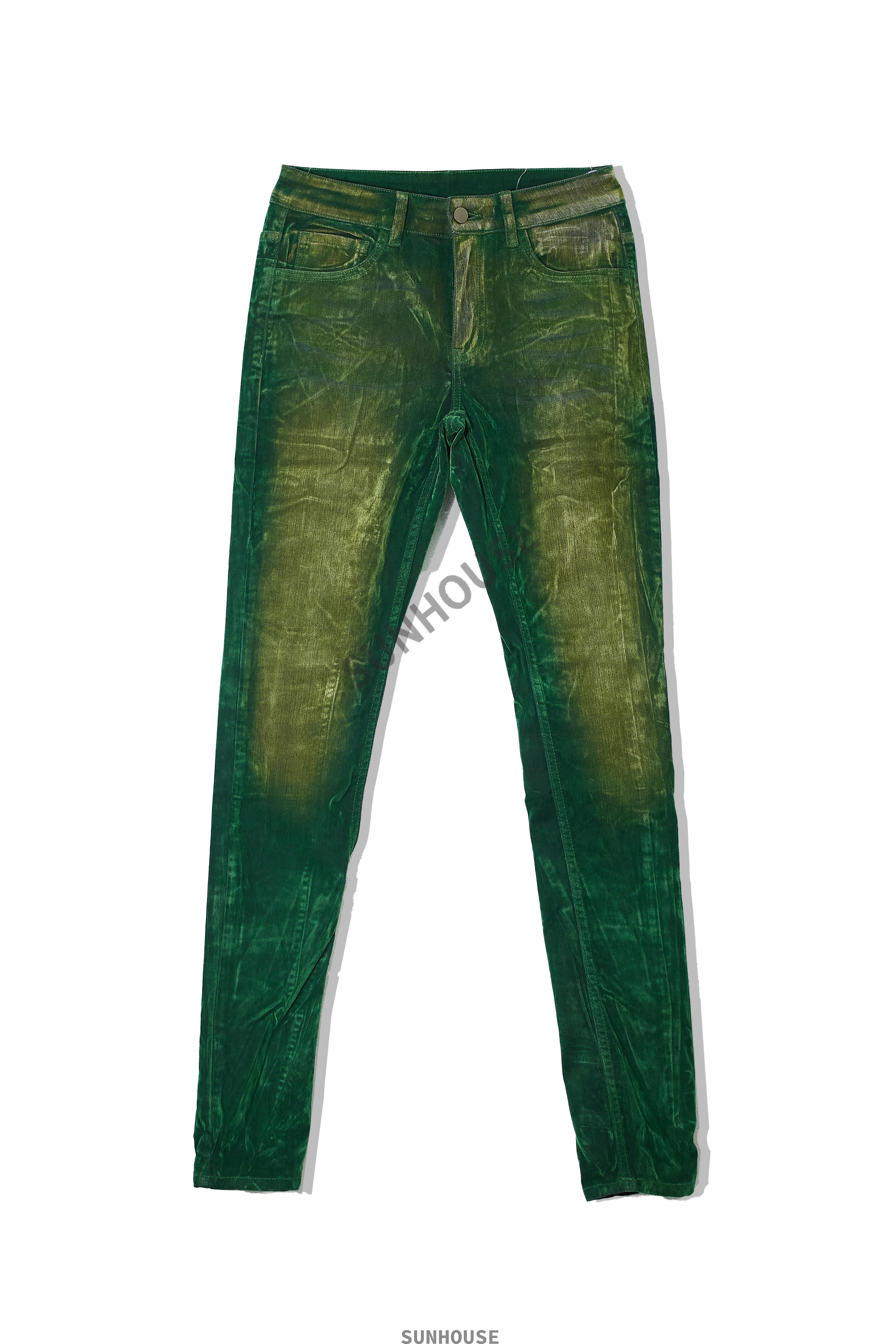 Dark green skinny jeans