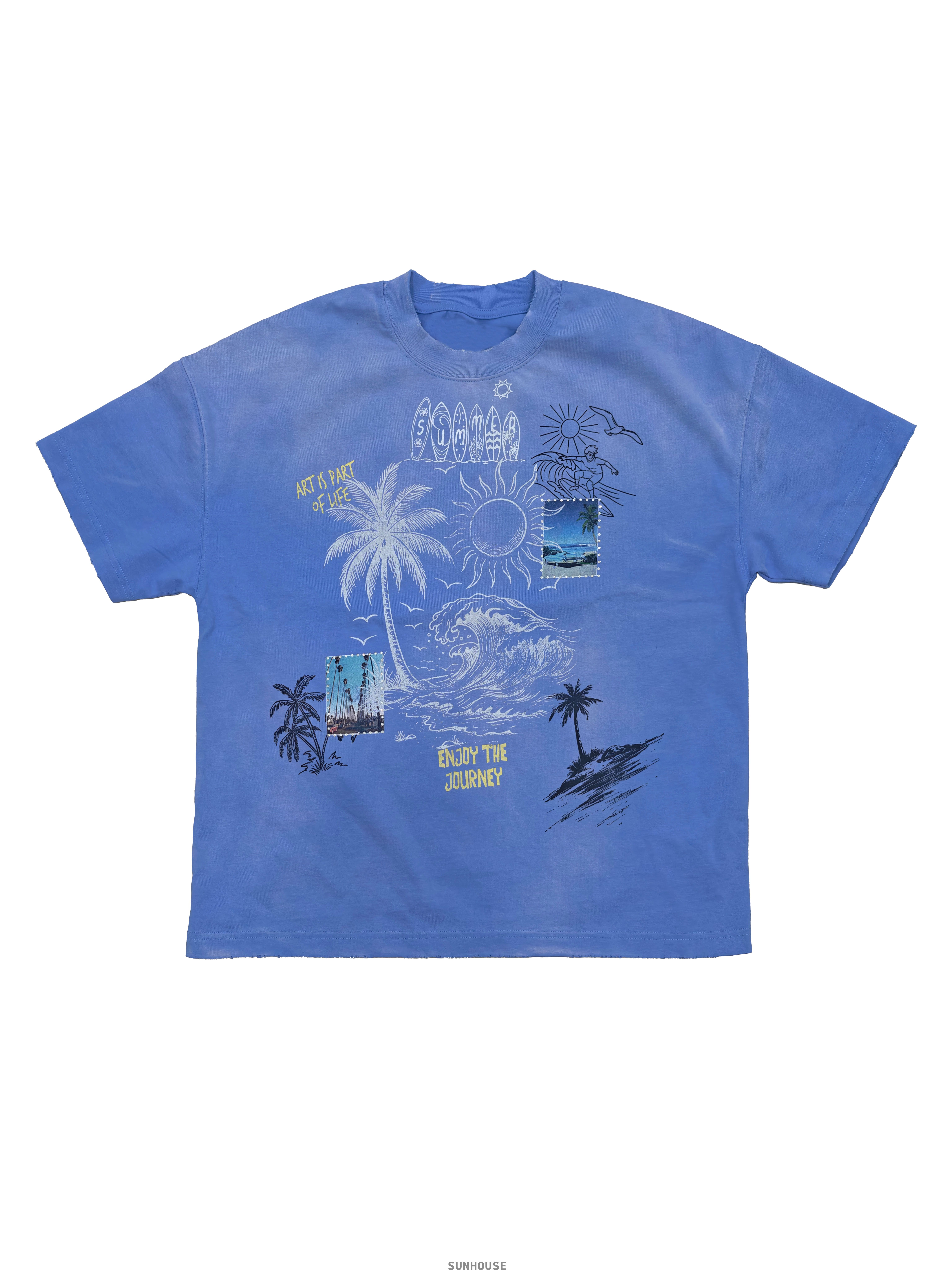Blue Distressed Summer 