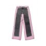 Pink washed denim