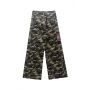 Camouflage straight-leg pants