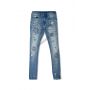 Swirl print skinny jeans