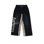 tiger print spliced straight leg pants