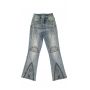 rivet washed flared flared jeans