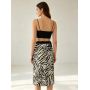 zebra print long dress