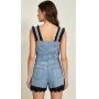 lace denim romper