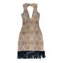 tassel leopard print long dress