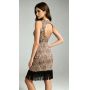 tassel leopard print long dress