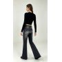 rivet black flared jeans