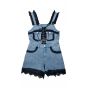 lace denim romper
